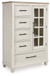 Shaybrock - Door Chest - Antique White / Brown