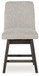 Burkhaus - Upholstered Swivel Barstool (Set of 2) - Beige / Dark Brown
