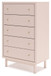 Wistenpine - Five Drawer Chest - Blush