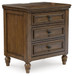 Sturlayne - Three Drawer Night Stand - Brown