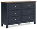 Landocken - Dresser - Brown / Blue