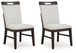 Neymorton - Dining Upholstered Side Chair (Set of 2) - Light Gray / Brown