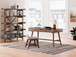 Lyncott - 3 Pc. - Home Office Desk, Chair, Bookcase - Brown