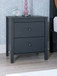 Simmenfort - Two Drawer Night Stand - Navy Blue