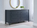 Simmenfort - Six Drawer Dresser - Navy Blue