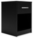 Finch - One Drawer Night Stand - Black