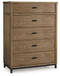 Tomtyn - Five Drawer Chest - Light Brown