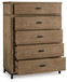 Tomtyn - Five Drawer Chest - Light Brown