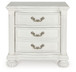 Montelaine - Three Drawer Night Stand - Antique White