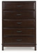 Vanmore - Five Drawer Chest - Dark Brown