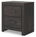 Hollivern - Two Drawer Night Stand - Dark Gray