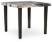 Jeshina - Square Dining Room Counter Table - Dark Brown / Beige