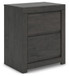 Fraluna - Two Drawer Night Stand - Charcoal