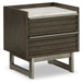 Arkenton - Two Drawer Night Stand - Grayish Brown / White