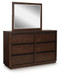 Dilenno - Dresser And Mirror - Dark Brown