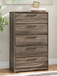 Elbrim - Five Drawer Chest - Brown