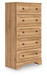 Aleaport - Five Drawer Chest - Warm Brown