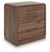 Fortlorn - Two Drawer Night Stand - Walnut Brown
