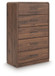 Fortlorn - Five Drawer Chest - Walnut Brown