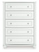 Kozlani - Five Drawer Chest - White