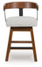 Ralene - Upholstered Swivel Barstool (Set of 2) - Medium Brown