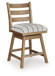 Ridgester - Upholstered Swivel Barstool (Set of 2) - Light Brown