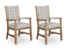Ridgester - Dining Upholstered Arm Chair (Set of 2) - Light Brown