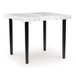 Mervannie - Square Dining Room Counter Table - Gray / Black