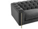 Charlene Gray Velvet Button Tufted Rolled Arm Chesterfield Sofa  Charlene Collection CH100SGY
