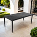 Outdoor Modern Patio Dining Table, Post Tapered Legs, Weatherproof & Rust Free