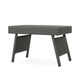 Outdoor Wicker Table With Rectangular Tabletop - Gray