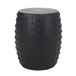 Outdoor End Table With Outstanding Studded Design - Matte Black