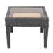 Outdoor Antibes Wicker Side Table, Accent Table - Gray