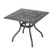 Enchantia - Outdoor Square Dining Table With Weave Tabletop And Flared Legs - Copper