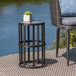 Outdoor Powder Coated Side Table - Gray