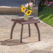 Luminant - Outdoor Side Table With Iron Frame - Brown