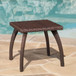 Luminant - Outdoor Side Table With Iron Frame - Brown