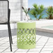Outdoor Metal Large End Table, Modern Design