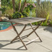Blissique - Outdoor Foldable Wood Dining Table With Slat Design