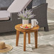 Outdoor Acacia Wood Side Table With Weather Resistance
