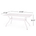 Celestine - Outdoor Cast Aluminum Dining Table With Floral Lattice Design And Umbrella Holder