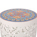 Airy - Outdoor Side Table With Lace Cut Design And Metal Frame