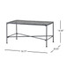 Luna - Outdoor Iron Coffee Table - Black Brush Silver