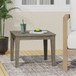 Dexterity - Outdoor Square Side Table With Wood Frame - Gray