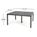 Outdoor Modern Aluminum Dining Table With Woven Accents