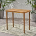 Outdoor Minimalist Acacia Wood Rectangle Bar Table