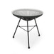 Nusa - Modern Rattan Side Table With Tempered Glass Top