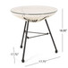 Nusa - Modern Rattan Side Table With Tempered Glass Top