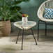 Nusa - Modern Rattan Side Table With Tempered Glass Top