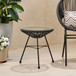 Nusa - Modern Rattan Side Table With Tempered Glass Top